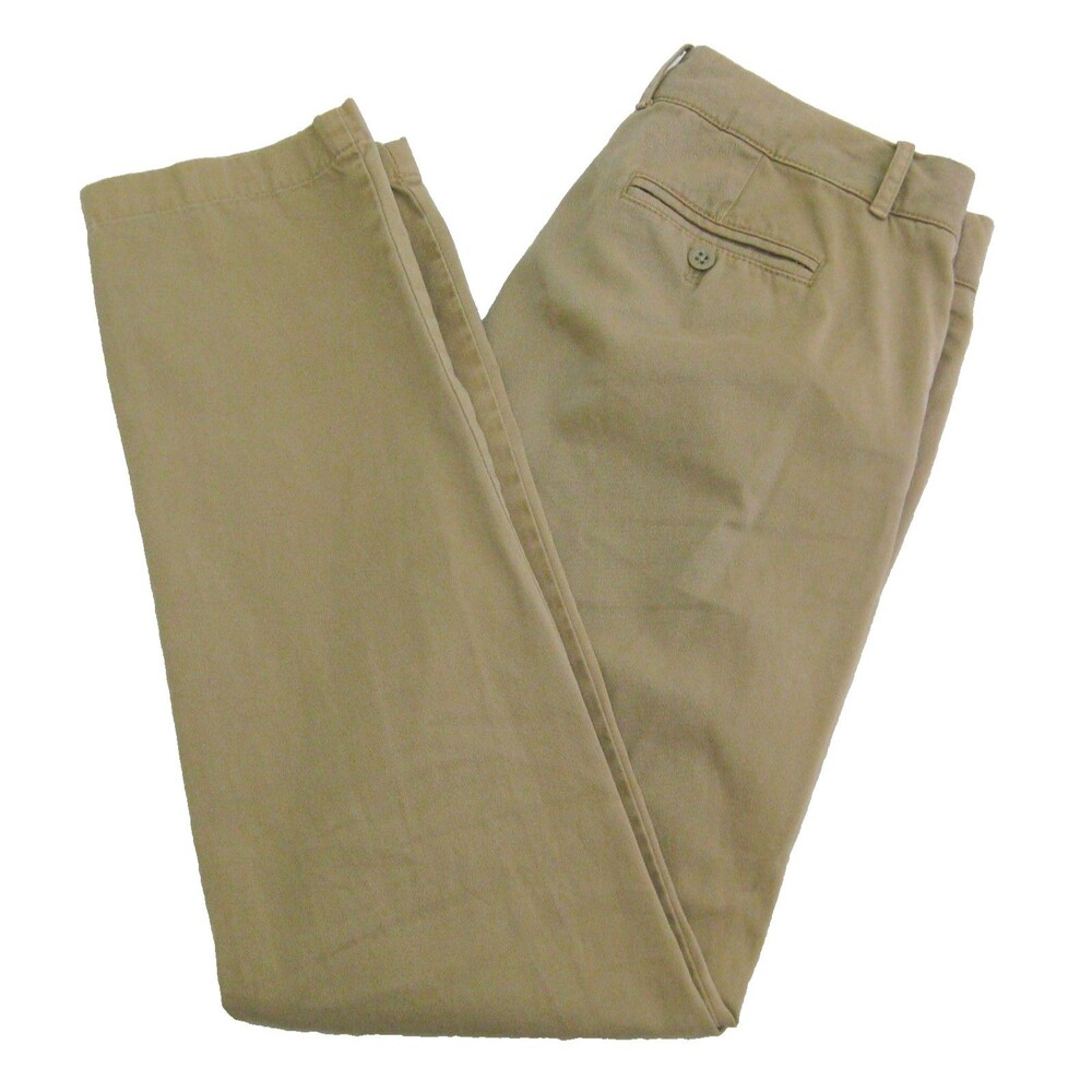 J.Crew Khaki Pants Womens Size 2 Beige Tan Flat Front Chino 5 Pockets City Fit